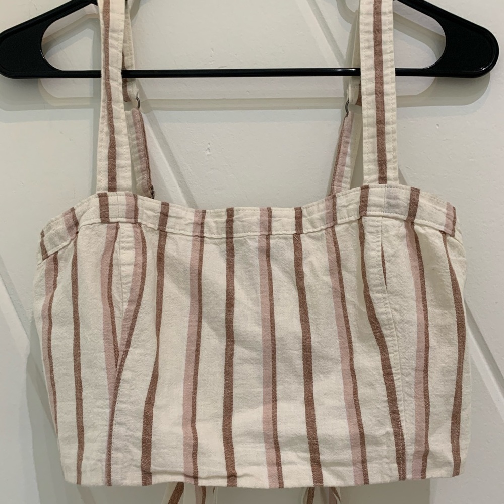 Abercrombie striped crop top